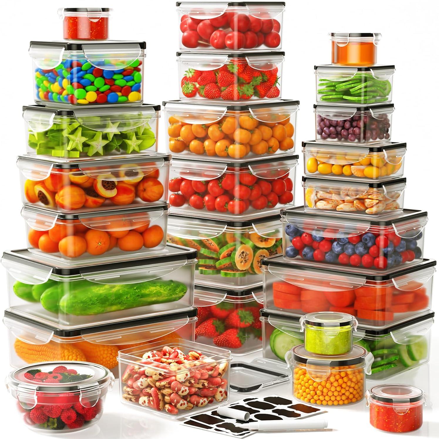 Food Storage Labels - مجموعة من 40 قطعة من علب