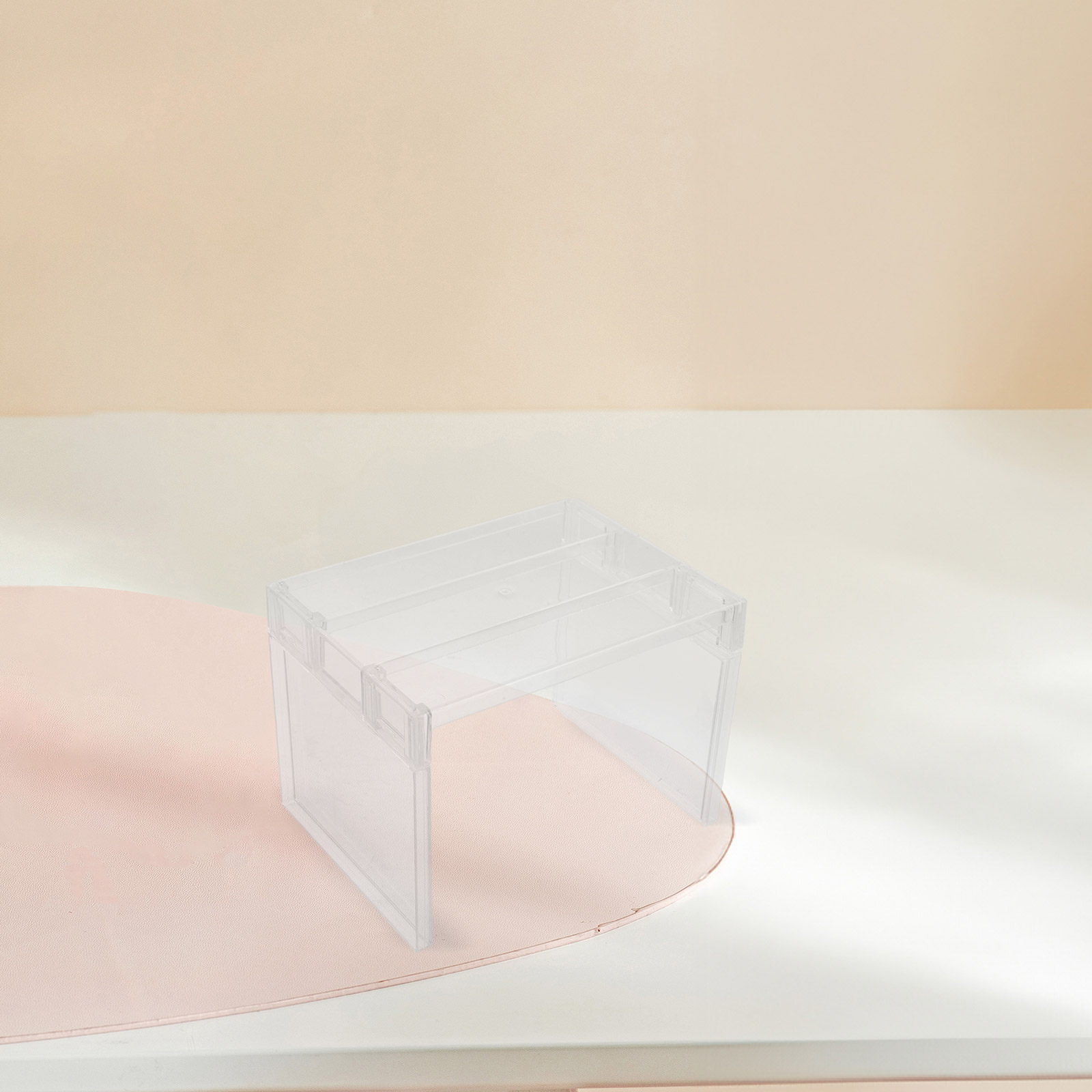 Food Storage With Dividers - قطعتان من رفوف تنظيم الثلاجة الشفافة