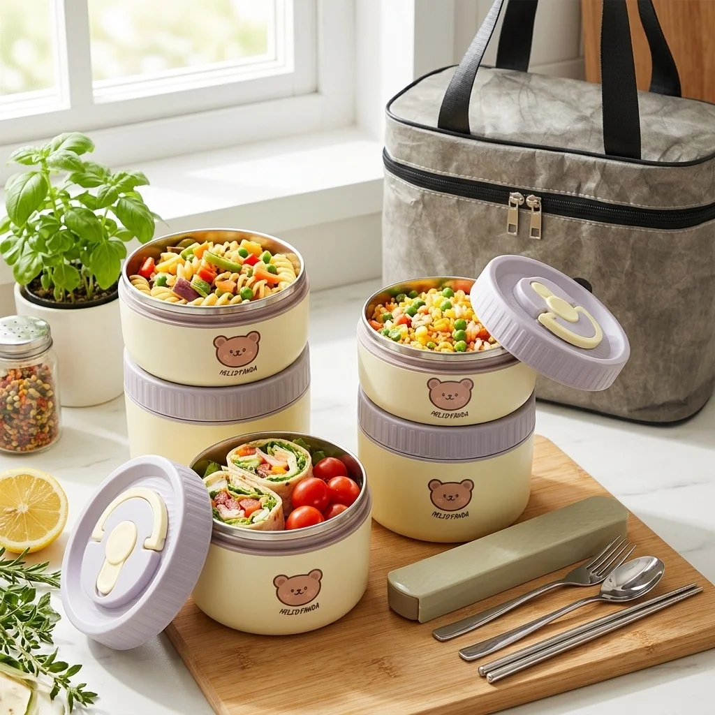 Food Storage Oven Safe - علبة طعام حرارية مصنوعة من الفولاذ