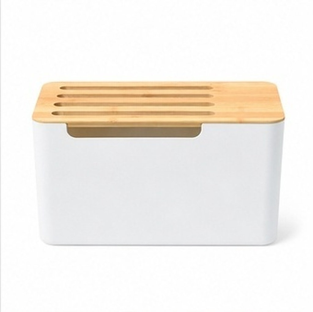 Food Storage Meals - صندوق متين لتنظيم الكابلات وتخزين الراوتر،