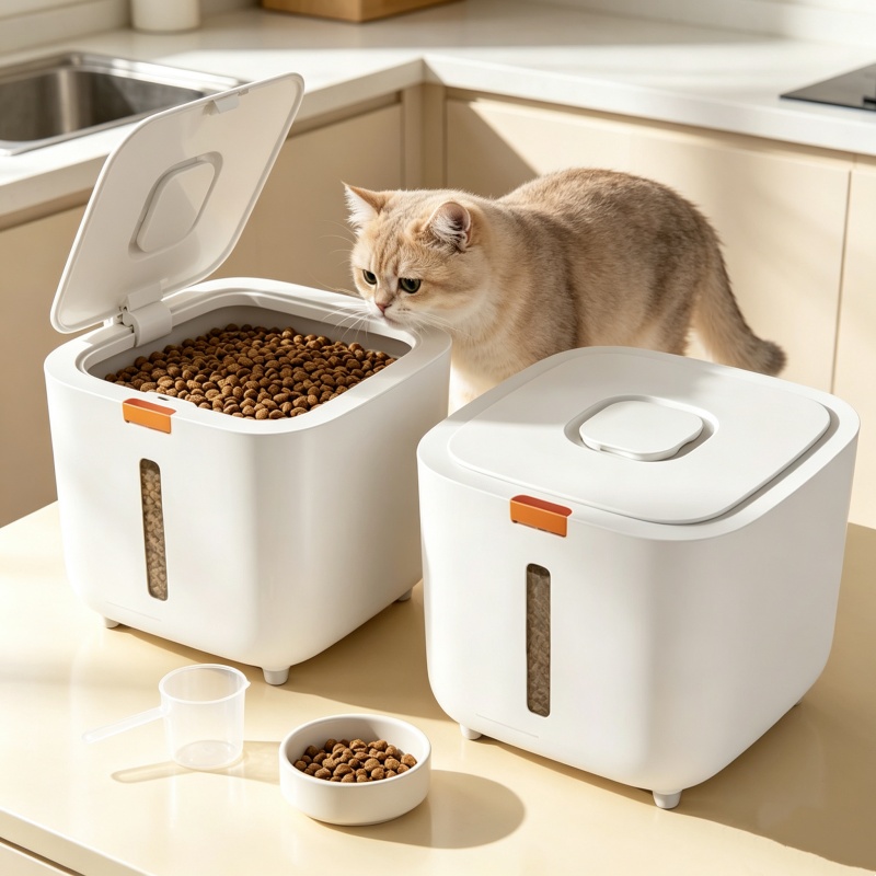 صندوق تخزين طعام الحيوانات الأ - مراجعة Food Storage With Dividers وسعره